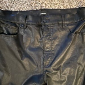 Express size 14R skinny super high rise shiny black pants